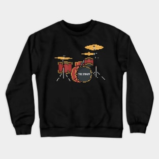 Pixel Red with Gold Struts Drums Crewneck Sweatshirt